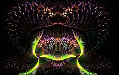 Fractal image as representation of DMT-induce visual geometries